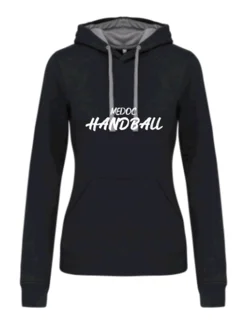 Sweat capuche bi-color Femme