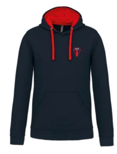 Sweat capuche bi-color