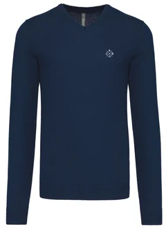 Pull col V homme