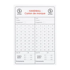 Lot de 10 cartes seules d'arbitrage Handball
